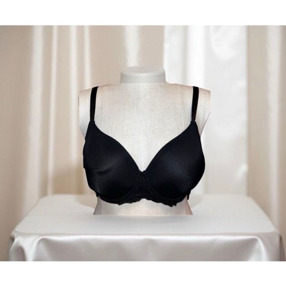 Plus Size Ambrielle Black Lightly Lined Wired Bra Size 38DDD